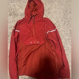 red nike rain jacket